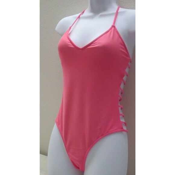 Body Glove Women's Sz XS Hot Pink Nina Cut Out 1-Piece Swimsuit - Picture 5 of 10